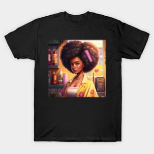 Melanin Black Woman Afro pride T-Shirt